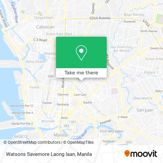 Watsons Savemore Laong laan map