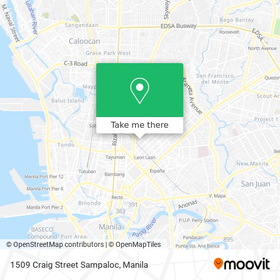 1509 Craig Street Sampaloc map