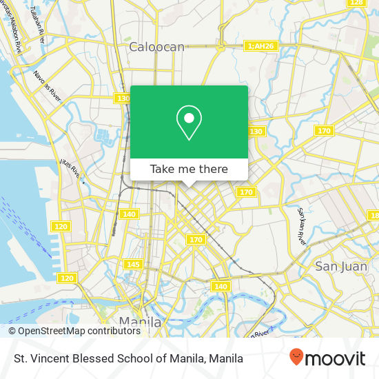 St. Vincent Blessed School of Manila map