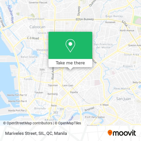 Mariveles Street, SIL, QC map