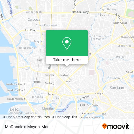 McDonald's Mayon map