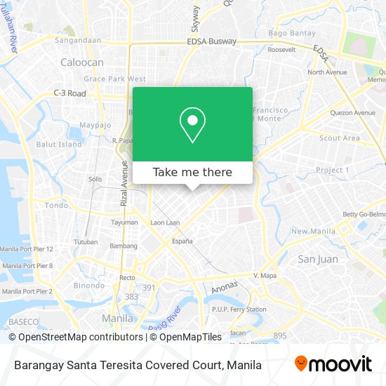 Barangay Santa Teresita Covered Court map