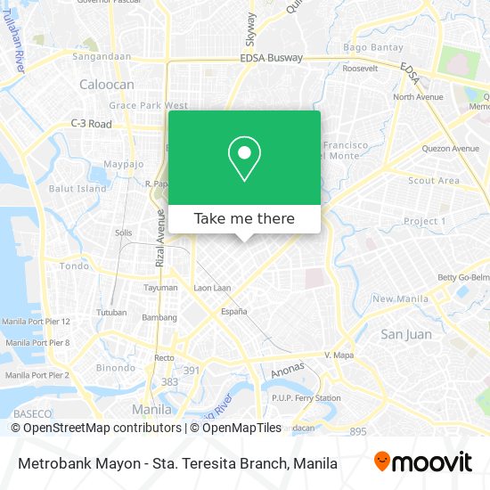 Metrobank Mayon - Sta. Teresita Branch map
