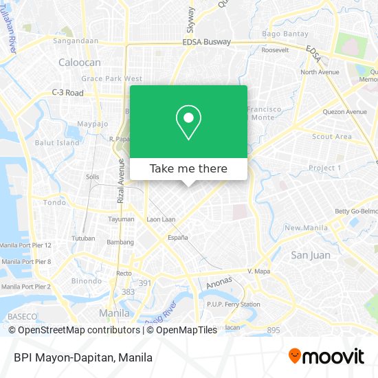 BPI Mayon-Dapitan map