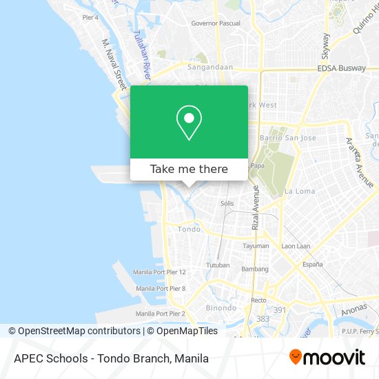 APEC Schools - Tondo Branch map