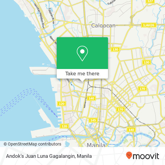 Andok's Juan Luna Gagalangin map