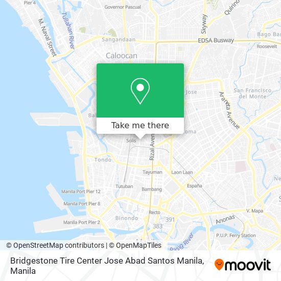 Bridgestone Tire Center Jose Abad Santos Manila map