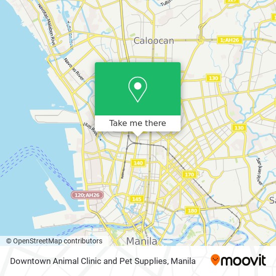 Downtown Animal Clinic and Pet Supplies map