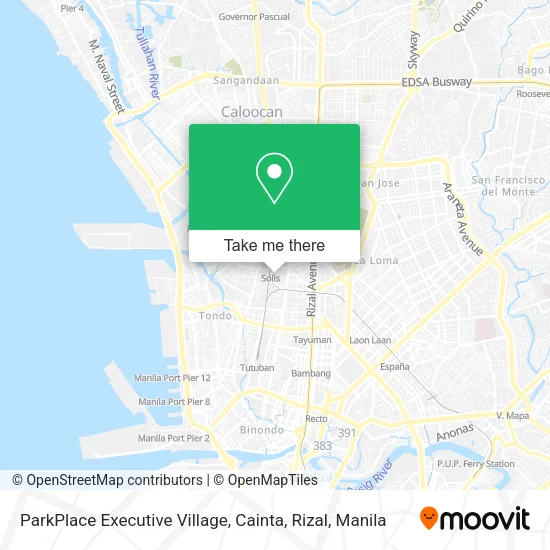 ParkPlace Executive Village, Cainta, Rizal map