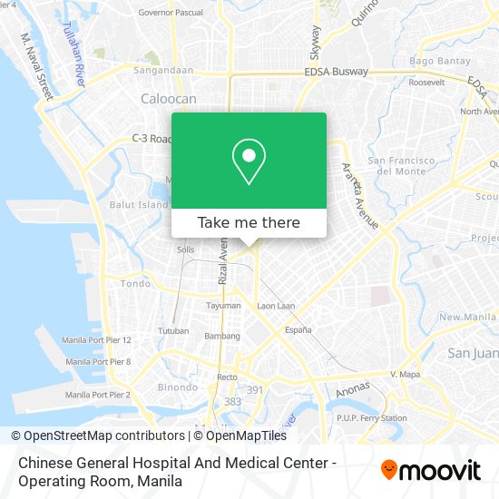 Chinese General Hospital And Medical Center - Operating Room map