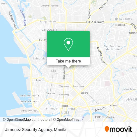 Jimenez Security Agency map