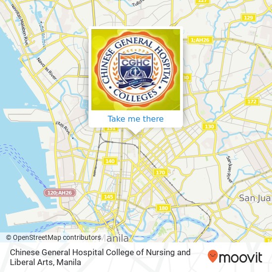 Chinese General Hospital College of Nursing and Liberal Arts map