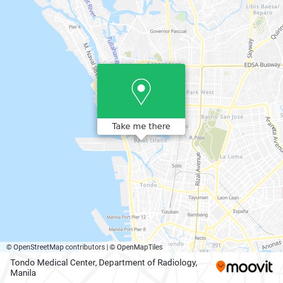 Tondo Medical Center, Department of Radiology map