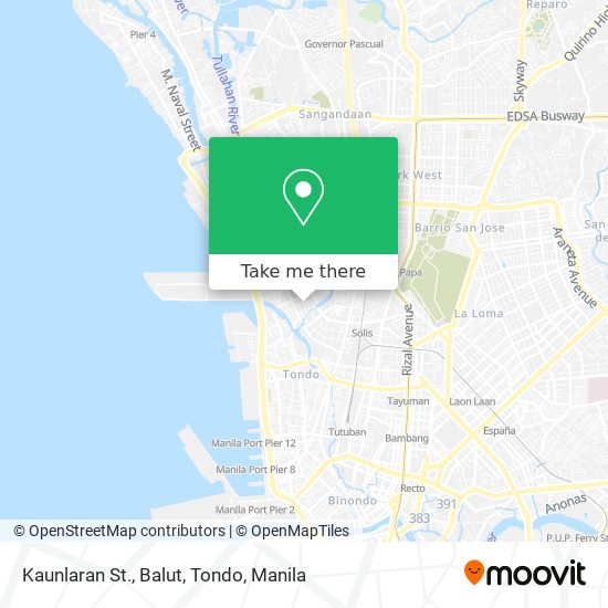 Kaunlaran St., Balut, Tondo map