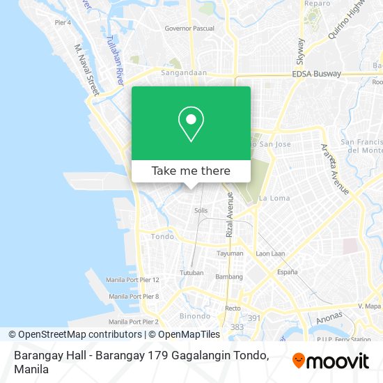 Barangay Hall - Barangay 179 Gagalangin Tondo map