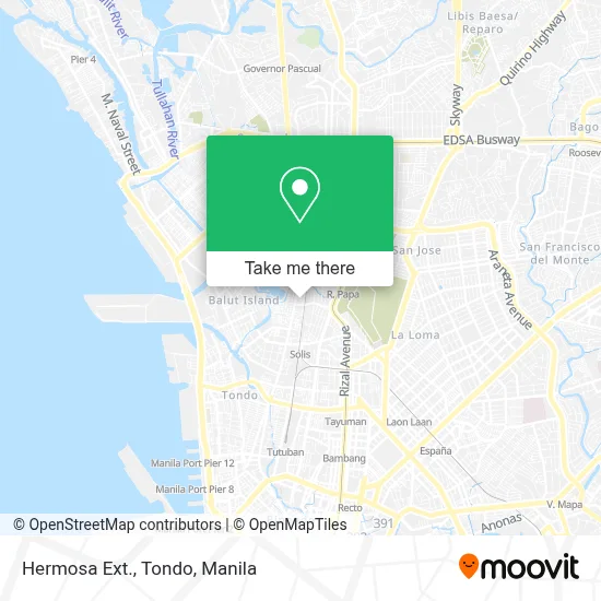 Hermosa Ext., Tondo map