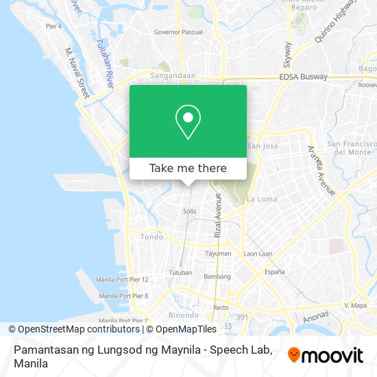 Pamantasan ng Lungsod ng Maynila - Speech Lab map