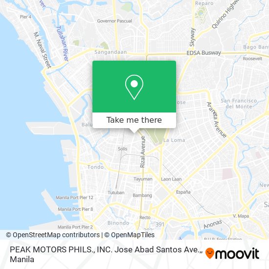 PEAK MOTORS PHILS., INC. Jose Abad Santos Ave., map