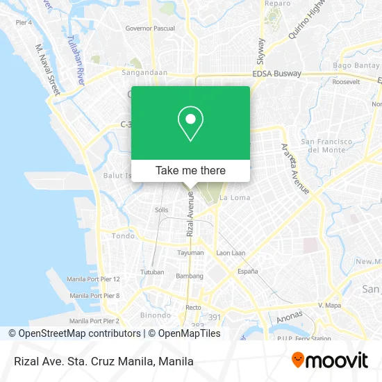 Rizal Ave. Sta. Cruz Manila map