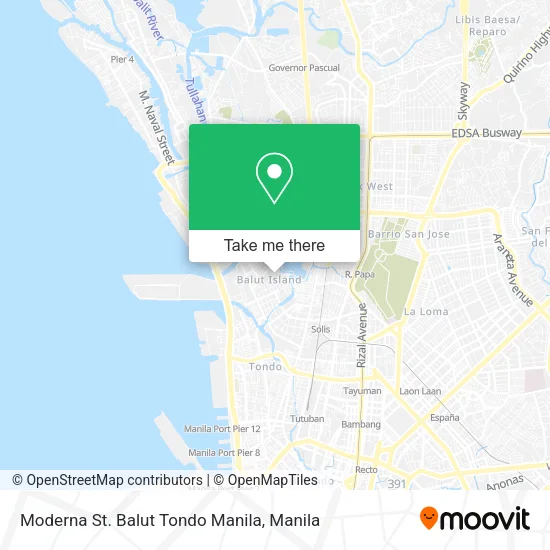 Moderna St. Balut Tondo Manila map