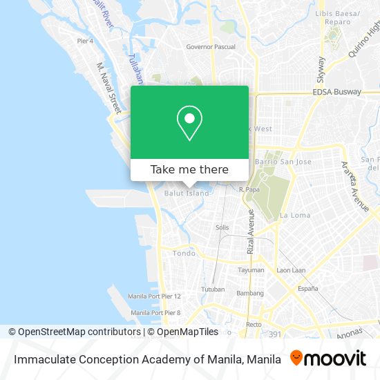 Immaculate Conception Academy of Manila map