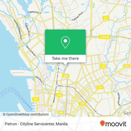 Petron - Cityline Servicenter map