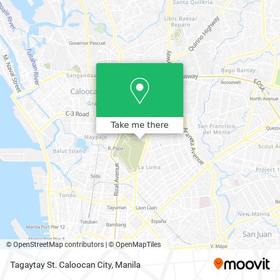 Tagaytay St. Caloocan City map