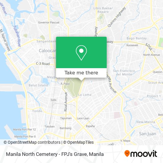 Manila North Cemetery - FPJ's Grave map