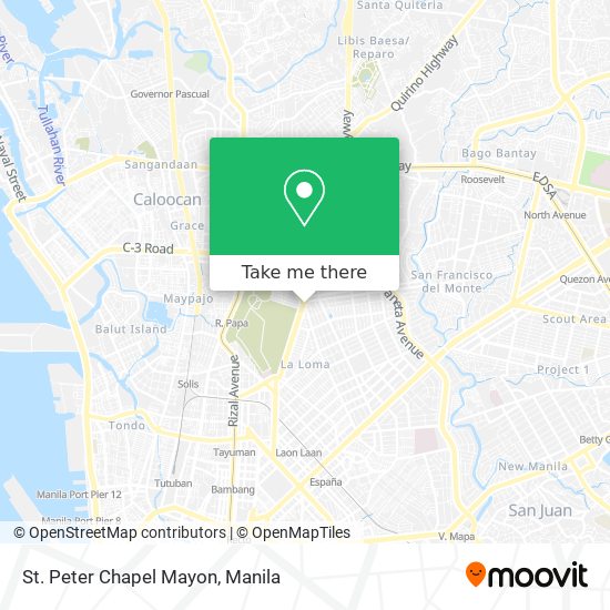 St. Peter Chapel Mayon map