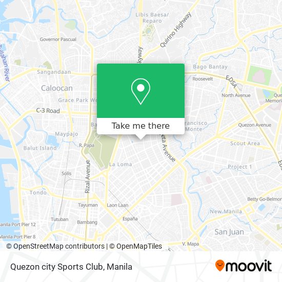 Quezon city Sports Club map