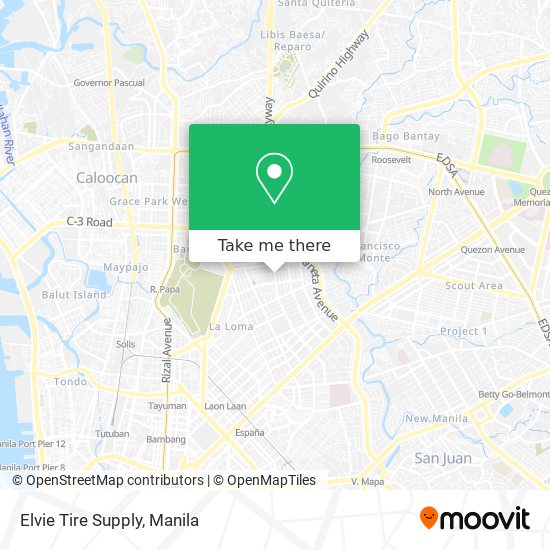 Elvie Tire Supply map