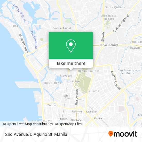 2nd Avenue, D Aquino St map