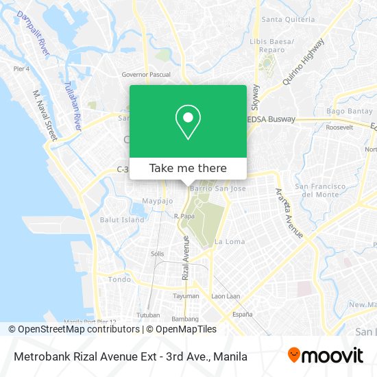 Metrobank Rizal Avenue Ext - 3rd Ave. map