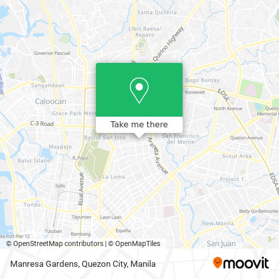 Manresa Gardens, Quezon City map