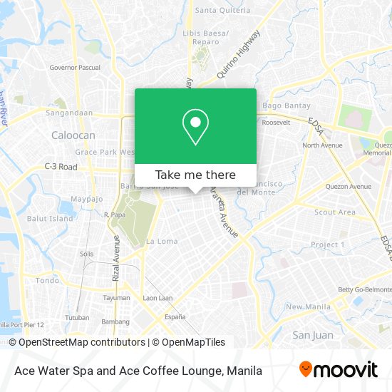 Ace Water Spa and Ace Coffee Lounge map