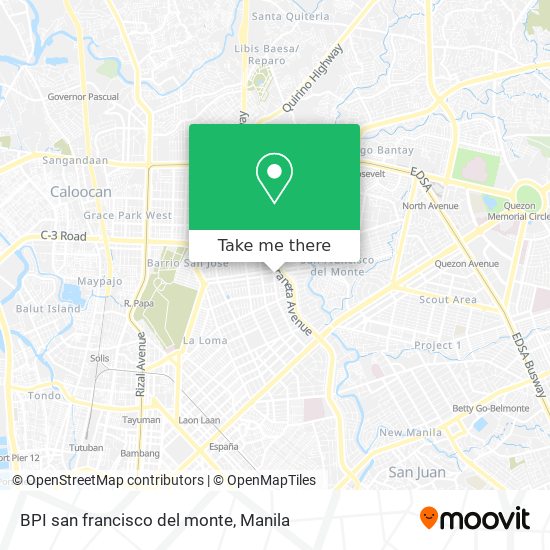 BPI san francisco del monte map