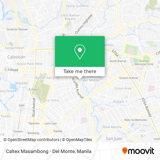 Caltex Masambong - Del Monte map