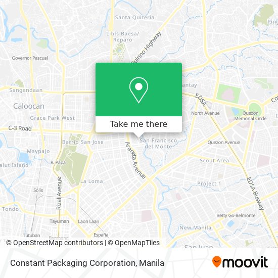 Constant Packaging Corporation map