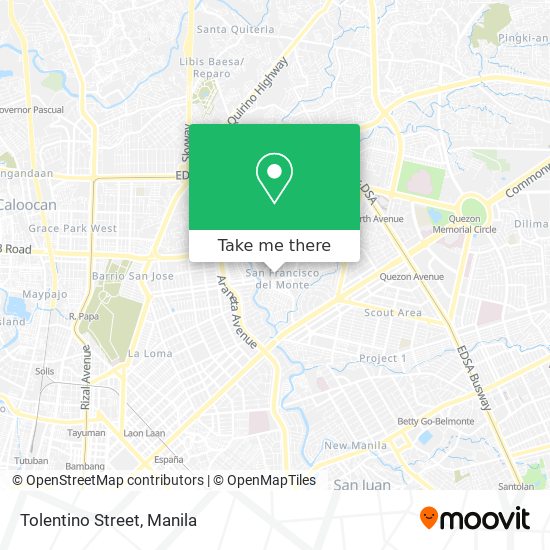 Tolentino Street map