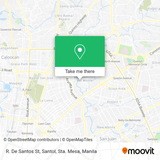 R. De Santos St, Santol, Sta. Mesa map