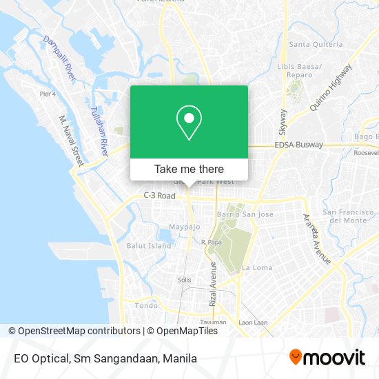 EO Optical, Sm Sangandaan map