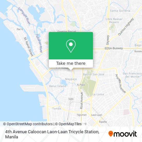 4th Avenue Caloocan Laon-Laan Tricycle Station map