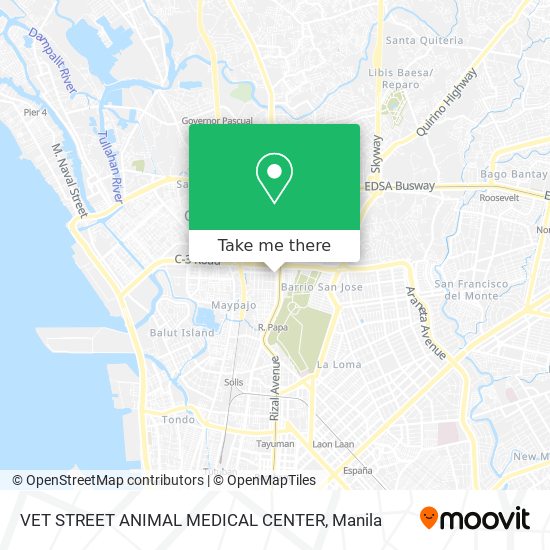 VET STREET ANIMAL MEDICAL CENTER map