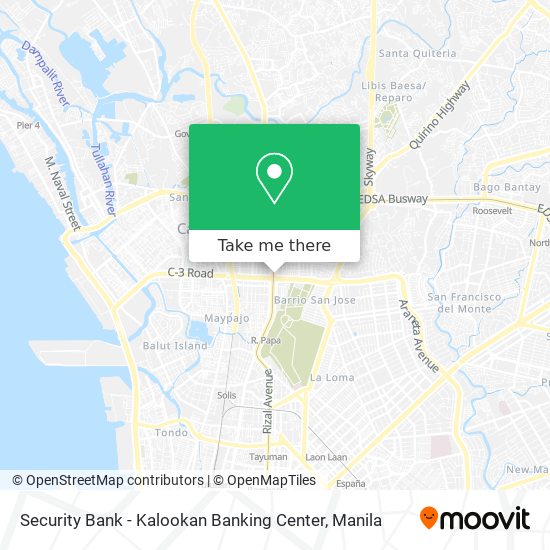 Security Bank - Kalookan Banking Center map