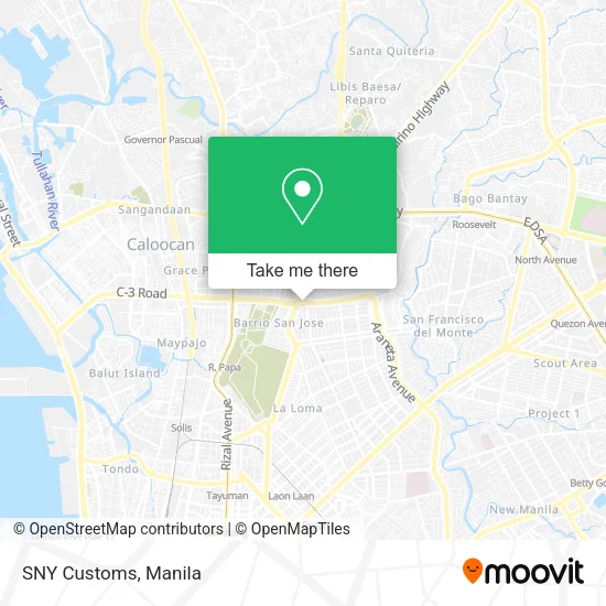 SNY Customs map