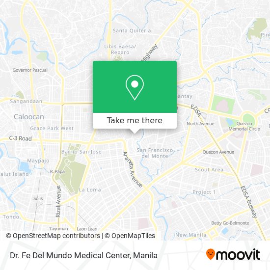 Dr. Fe Del Mundo Medical Center map