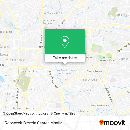 Roosevelt Bicycle Center map