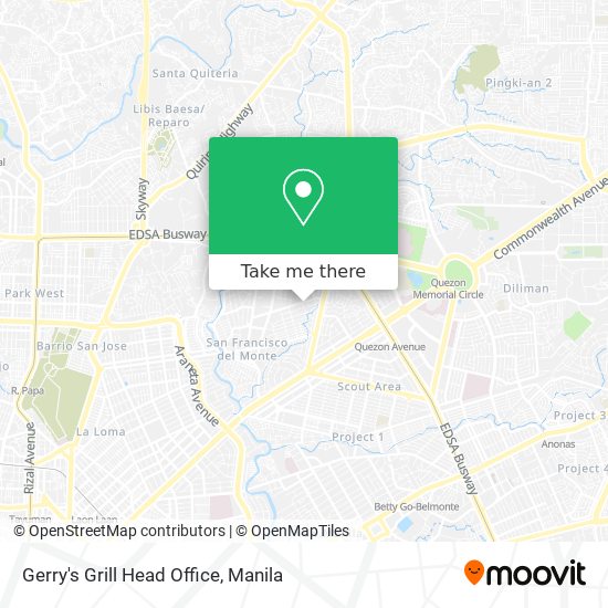 Gerry's Grill Head Office map