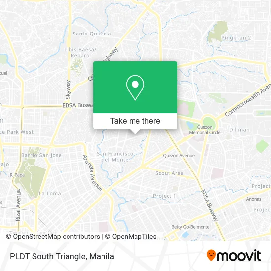 PLDT South Triangle map