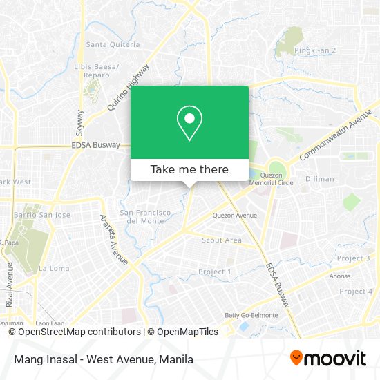 Mang Inasal - West Avenue map
